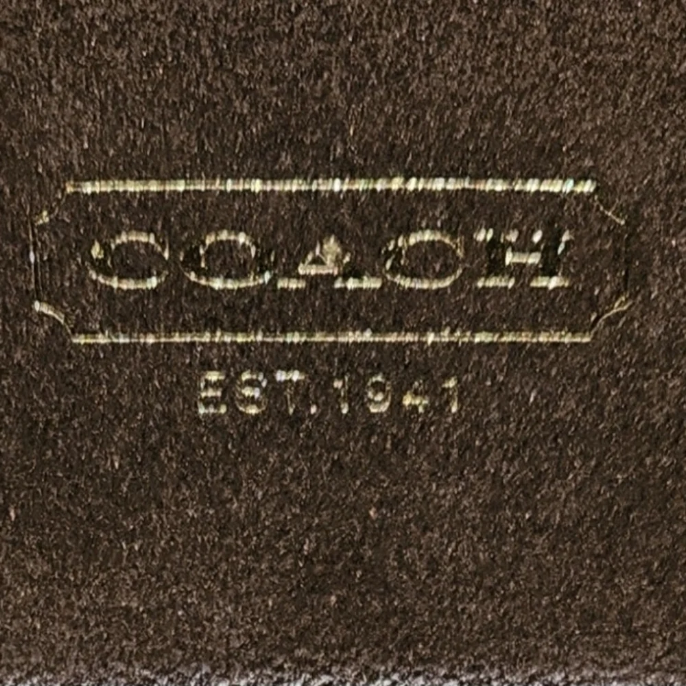 Coach Brown Leather Glasses Case